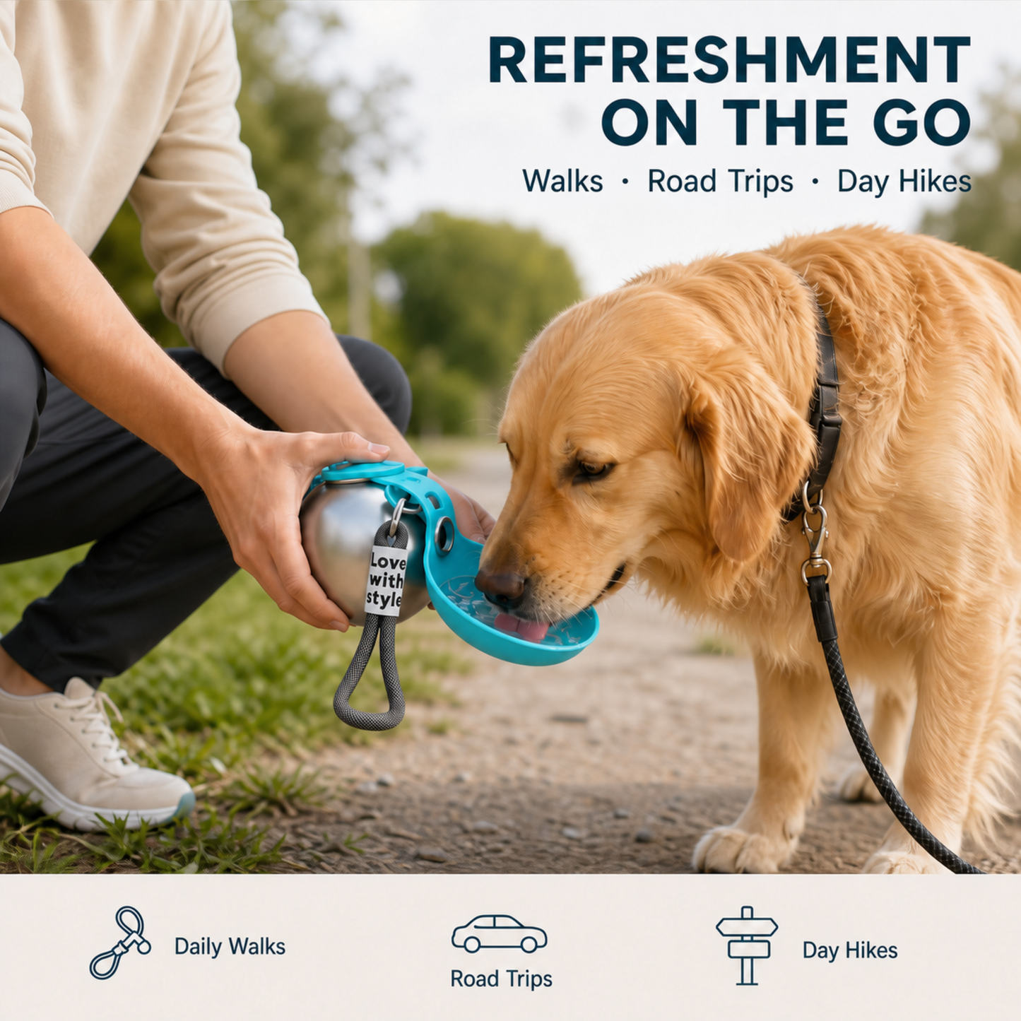 Wag & Sip Portable Dog Water Bottle